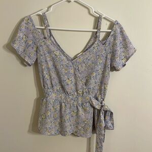 3/$15. Sienna Sky purple blouse floral XS